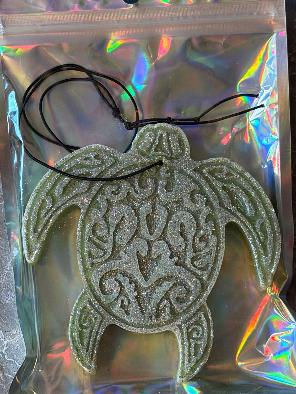 Glitter Sea Turtle - Car Freshie scent Black Cherry